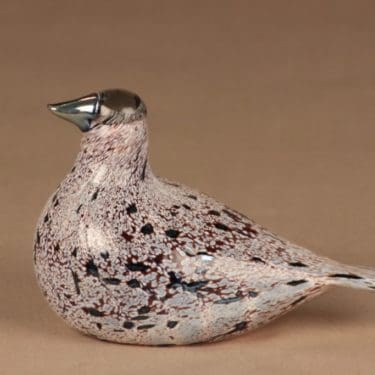 Nuutajärvi lintu  , yrityslintu, suunnittelija Oiva Toikka, yrityslintu, signeerattu