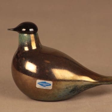 Nuutajärvi lintu  , yrityslintu, suunnittelija Oiva Toikka, yrityslintu, signeerattu