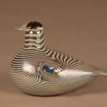 Nuutajärvi lintu  , Alli, suunnittelija Oiva Toikka, Alli, signeerattu