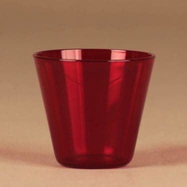 Nuutajärvi Kartio glass ruby 10 cl designer Kaj Franck