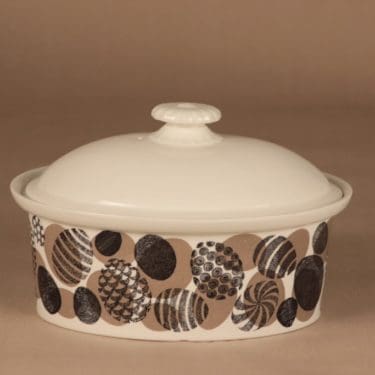 Arabia Columbus kulho, kannellinen, suunnittelija Esteri Tomula, kannellinen, retro