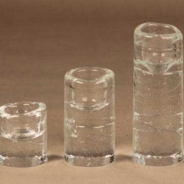 Iittala Arkipelago kynttilänjalka, kirkas, 3 kpl, suunnittelija Timo Sarpaneva,
