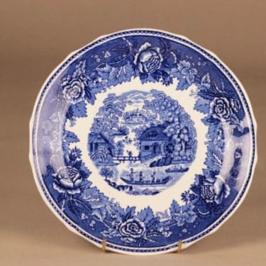 Arabia Maisema tarjoilulautanen, sininen, suunnittelija tuntematon,