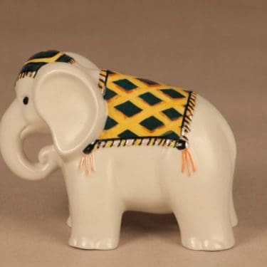 Arabia norsu, käsinmaalattu, suunnittelija Inkeri Seppälä, käsinmaalattu, signeerattu