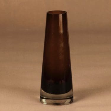 Riihimäen lasi 1364 maljakko, oliivinvihreä, kirkas, suunnittelija Anja Jaatinen-Winquist,