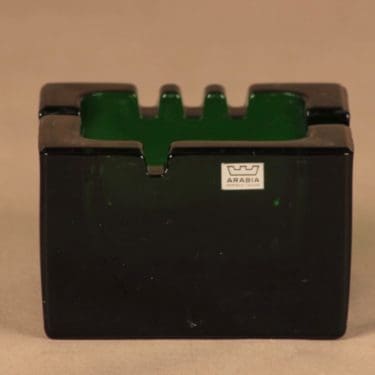 Nuutajärvi Ciagaro Tuhka-astia, vihreä, suunnittelija Kaj Franck,