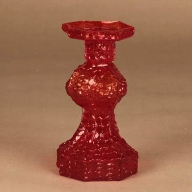 Riihimäen lasi Candida maljakko, punainen, suunnittelija Nanny Still,
