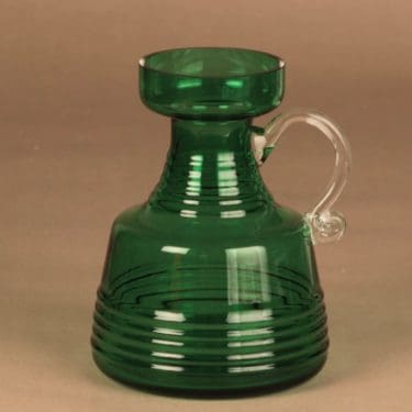 Riihimäen lasi Kleopatra maljakko, vihreä, suunnittelija Tamara Aladin,