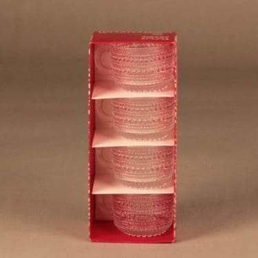 Nuutajärvi Kastehelmi glögimuki, 1.2 dl, 4 kpl, suunnittelija Oiva Toikka, 1.2 dl