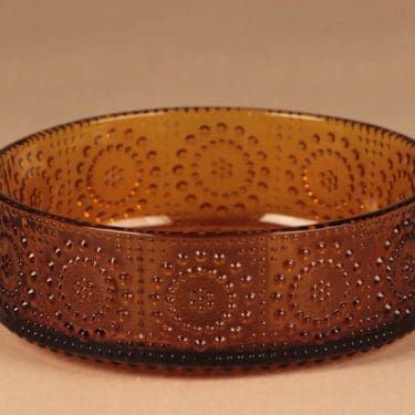 Riihimäen lasi Grapponia kulho, ruskea, suunnittelija Nanny Still,