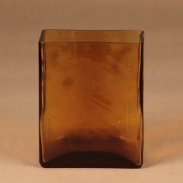 Riihimäen lasi 1951 maljakko, ruskea, suunnittelija ,