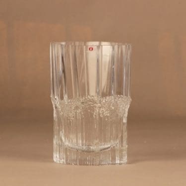 Iittala Pallas maljakko, kirkas, suunnittelija Tapio Wirkkala,