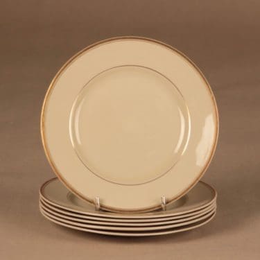 Arabia Elite lautanen, 16.5 cm, 6 kpl, suunnittelija Olga Osol, 16.5 cm, raita