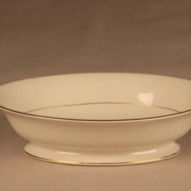 Arabia Elite kulho, valkoinen, kulta, suunnittelija Olga Osol, raita