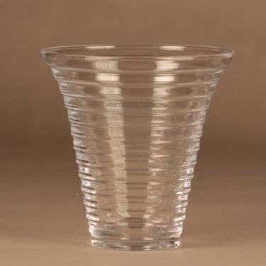 Iittala maljakko, kirkas, suunnittelija Aino Aalto,