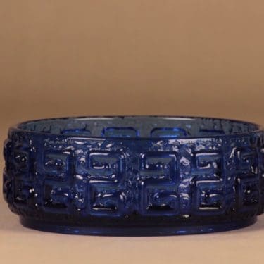 Riihimäen lasi Taalari kulho, sininen, suunnittelija Tamara Aladin,