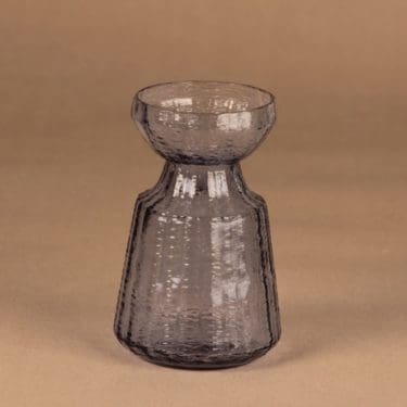 Riihimäen lasi Hyasintti maljakko, amber, suunnittelija Tamara Aladin,