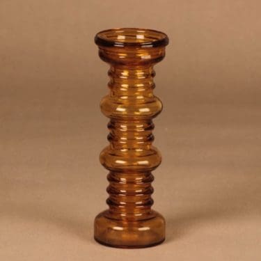 Riihimäen lasi Carmen maljakko, amber, suunnittelija Tamara Aladin,