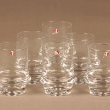 Iittala Marski snapsilasi, kirkas, 6 kpl, suunnittelija Tapio Wirkkala,