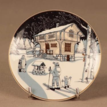 Arabia seinälautanen, monivärinen, suunnittelija Tove Slotte-Elevant,