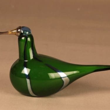 Nuutajärvi lintu , Viherhyyppä, suunnittelija Oiva Toikka, Viherhyyppä, signeerattu