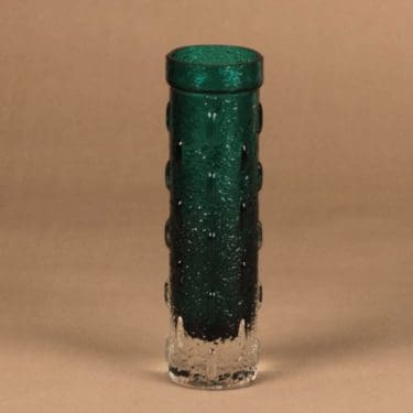 Riihimäen lasi 1461 maljakko, vihreä, suunnittelija Tamara Aladin,