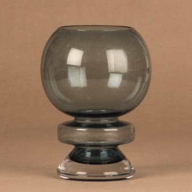 Riihimäen lasi maljakko, siniharmaa, suunnittelija ,