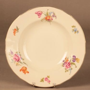 Arabia Kesäkukka lautanen, syvä, suunnittelija Richter Reinhard, syvä, kukka