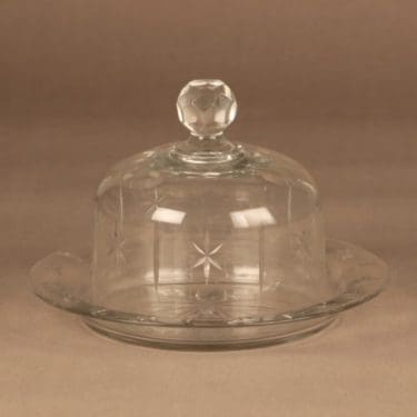 Riihimäen lasi Venus juustokupu  , kirkas, suunnittelija ,