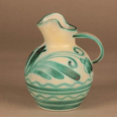 Kupittaan Savi 253 maljakko, käsinmaalattu, suunnittelija Helmi Suova, käsinmaalattu, signeerattu