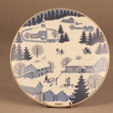 Arabia Joululautanen 1981 suunnittelija Raija Uosikkinen