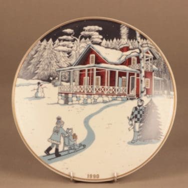 Arabia Joululautanen 1990 suunnittelija Raija Uosikkinen