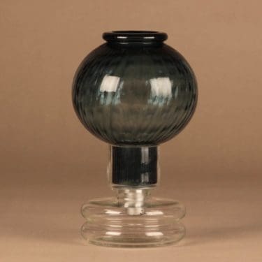 Riihimäen lasi Tuikku kynttilälyhty, kirkas, siniharmaa, suunnittelija Nanny Still, kirkas, siniharmaa