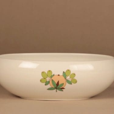 Arabia Eden tarjoilukulho, suunnittelija Raija Uosikkinen, hedelmä, omena