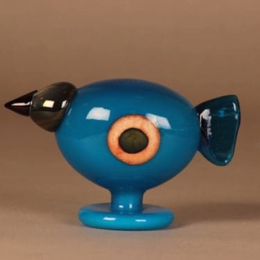 Nuutajärvi vuosilintu, Turkinkana, suunnittelija Oiva Toikka, Turkinkana, signeerattu