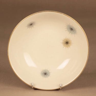 Arabia Jupiter lautanen, syvä, suunnittelija Raija Uosikkinen, syvä, serikuva