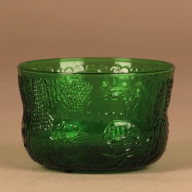 Nuutajärvi Fauna annoskulho, vihreä, suunnittelija Oiva Toikka,