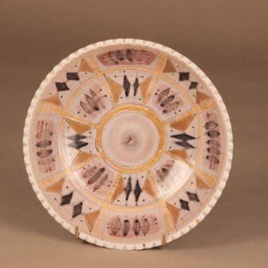 Arabia HLA malja, käsinmaalattu, suunnittelija Hilkka-Liisa Ahola, käsinmaalattu, abstrakti, signeerattu