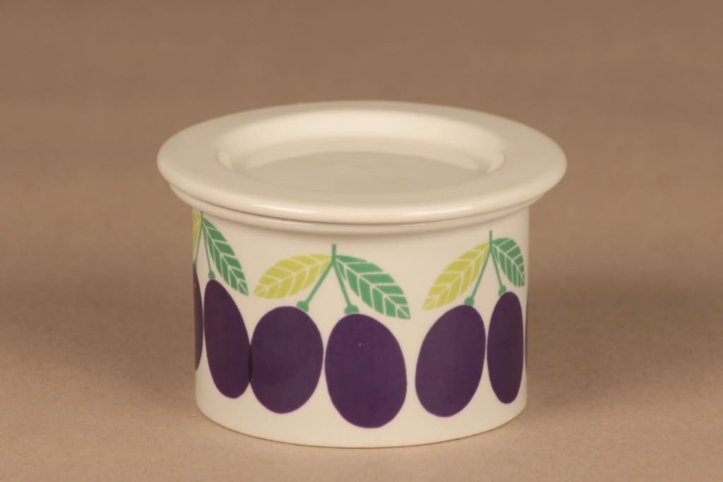 Arabia Pomona Luumu jar with lid designer Raija Uosikkinen