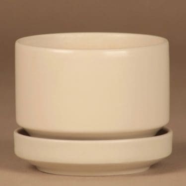 Arabia SN 1 kukkaruukku, valkoinen, suunnittelija Richard Lindh,