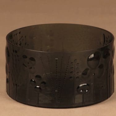 Nuutajärvi Flora kulho, harmaa, suunnittelija Oiva Toikka,