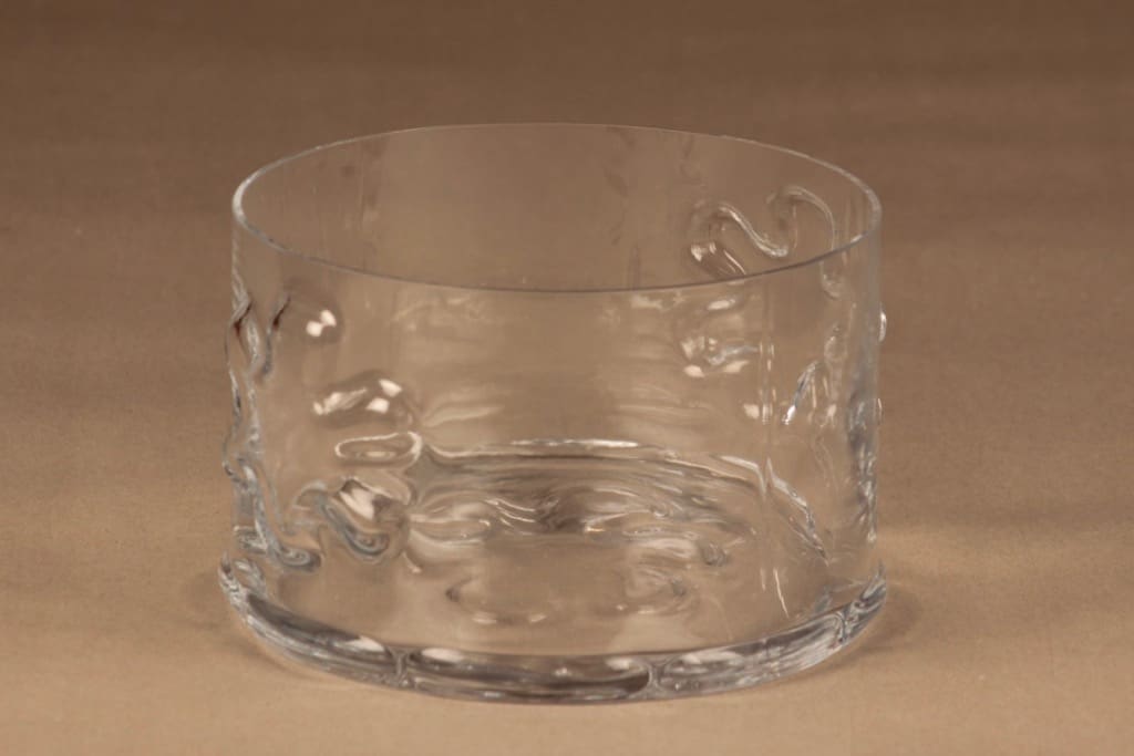 Riihimäen lasi Kasper kulho, kirkas, suunnittelija Erkkitapio Siiroinen,