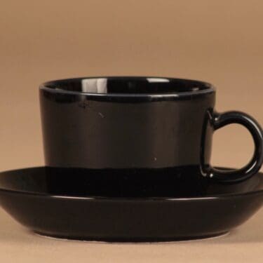 Arabia Teema kahvikuppi, musta, suunnittelija Kaj Franck,