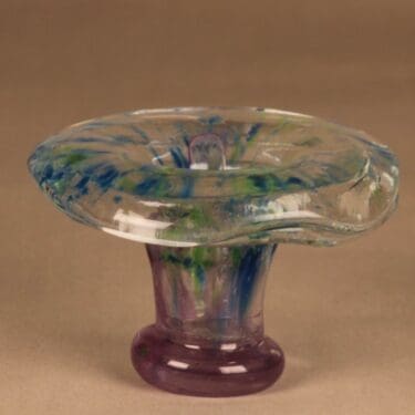 Riihimäen lasi Bora Bora veistos, signeerattu, suunnittelija Helena Tynell, signeerattu, signeerattu