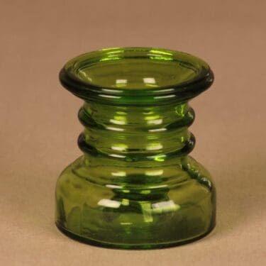 Riihimäen lasi Carmen kynttilänjalka, vihreä, suunnittelija Tamara Aladin,
