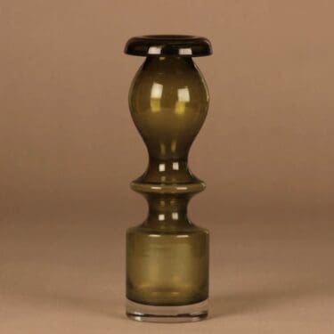 Riihimäen lasi Pompadour maljakko, vihreä, suunnittelija Nanny Still,