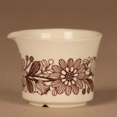 Arabia Tuula kermakko, ruskea, suunnittelija Esteri Tomula,