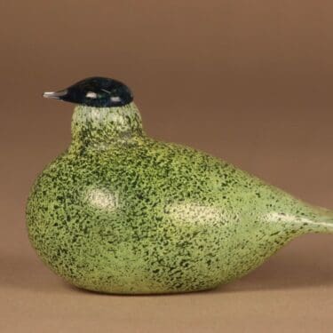 Nuutajärvi lintu , Viiriäinen, suunnittelija Oiva Toikka, Viiriäinen, signeerattu, tilaustyö