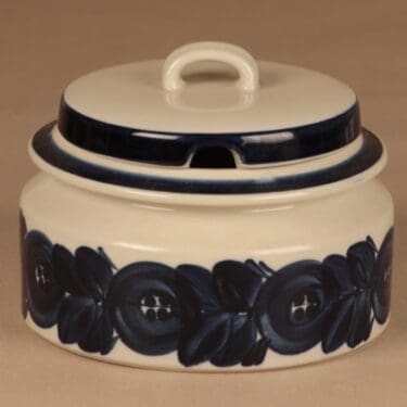 Arabia Anemone kulho, kannellinen, suunnittelija Ulla Procope, kannellinen, käsinmaalattu, signeerattu