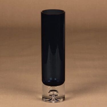 Iittala 3586 maljakko, sininen, kirkas, suunnittelija Tapio Wirkkala,